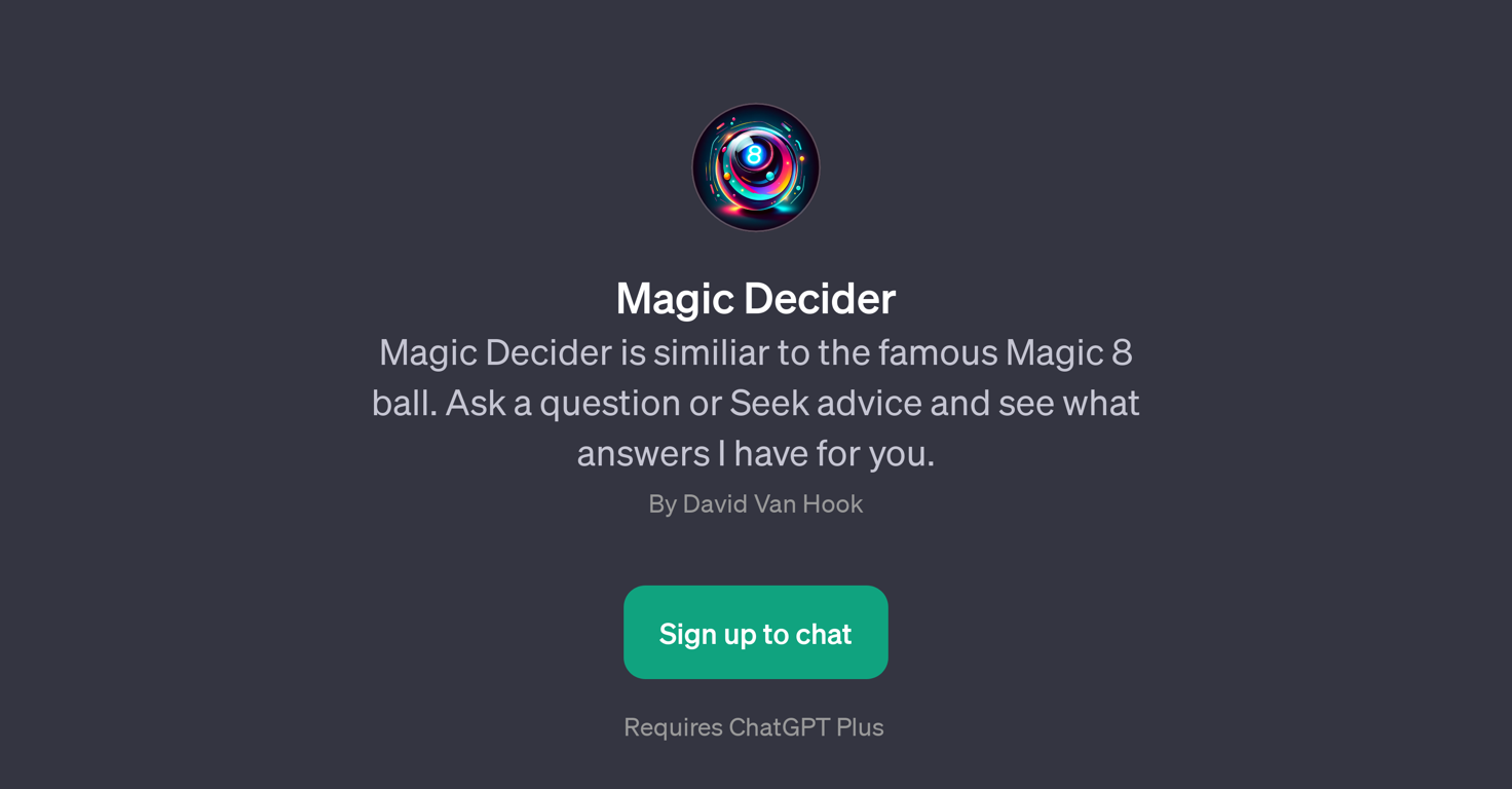 Magic Decider website