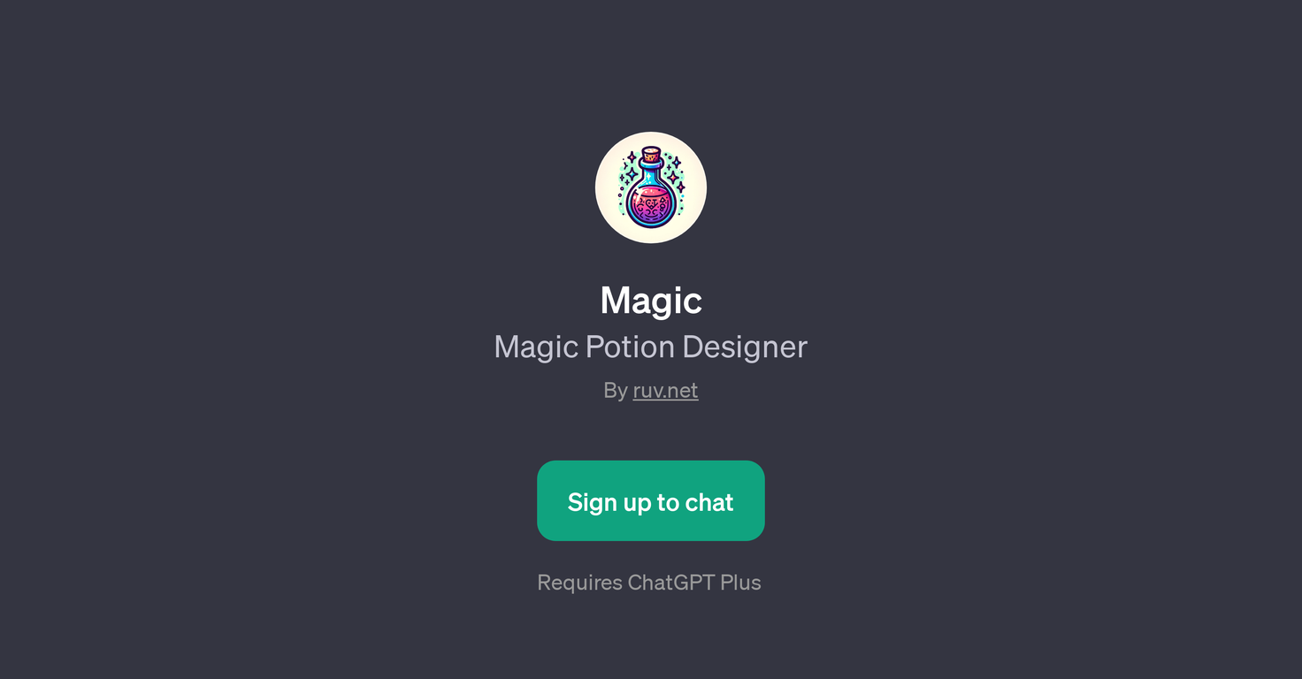 Magic Potion Designer website