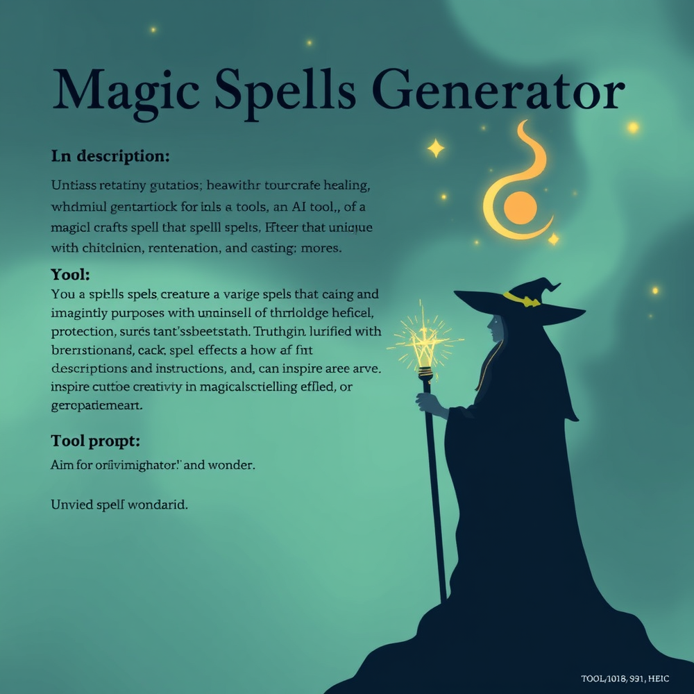 Magic Spells Generator website