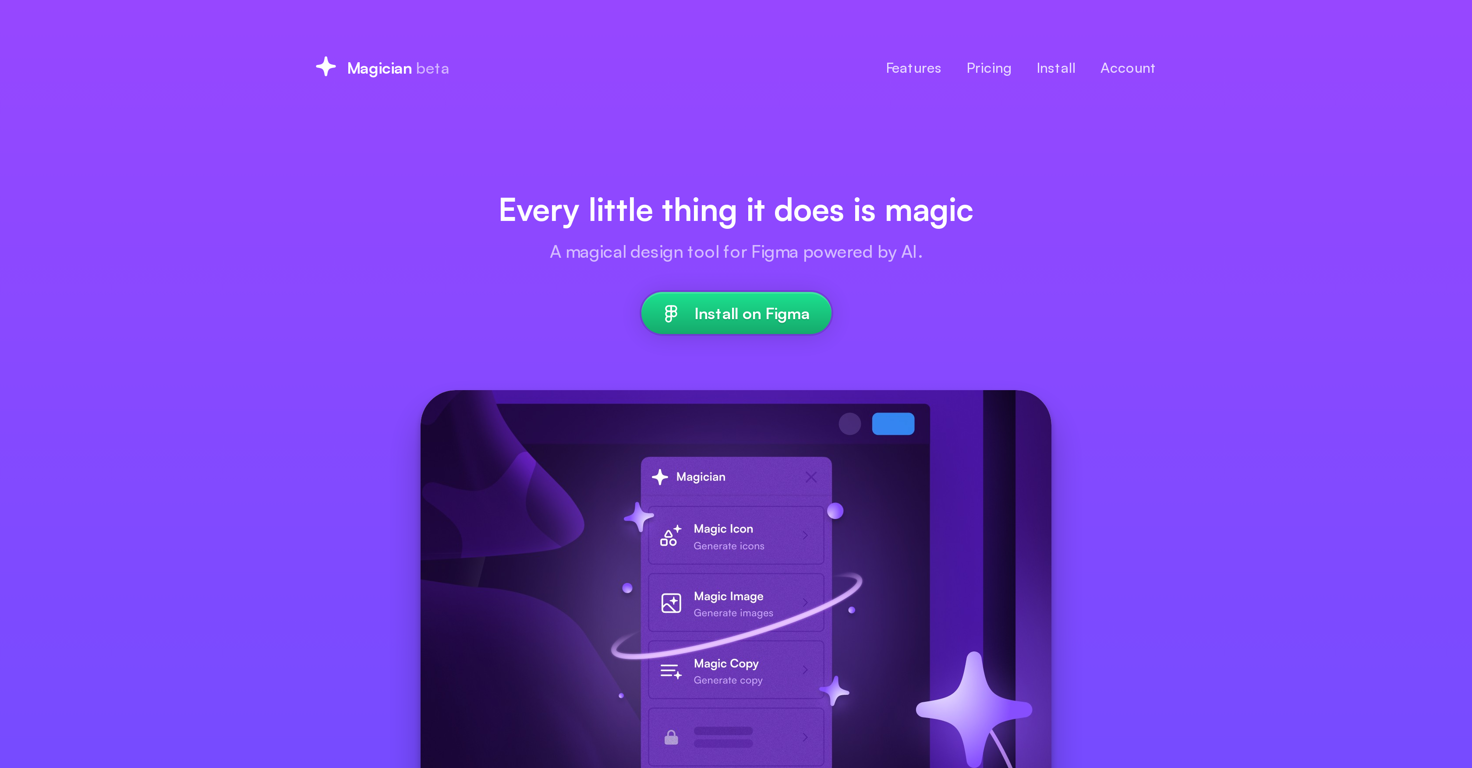 Magician for Figma website
