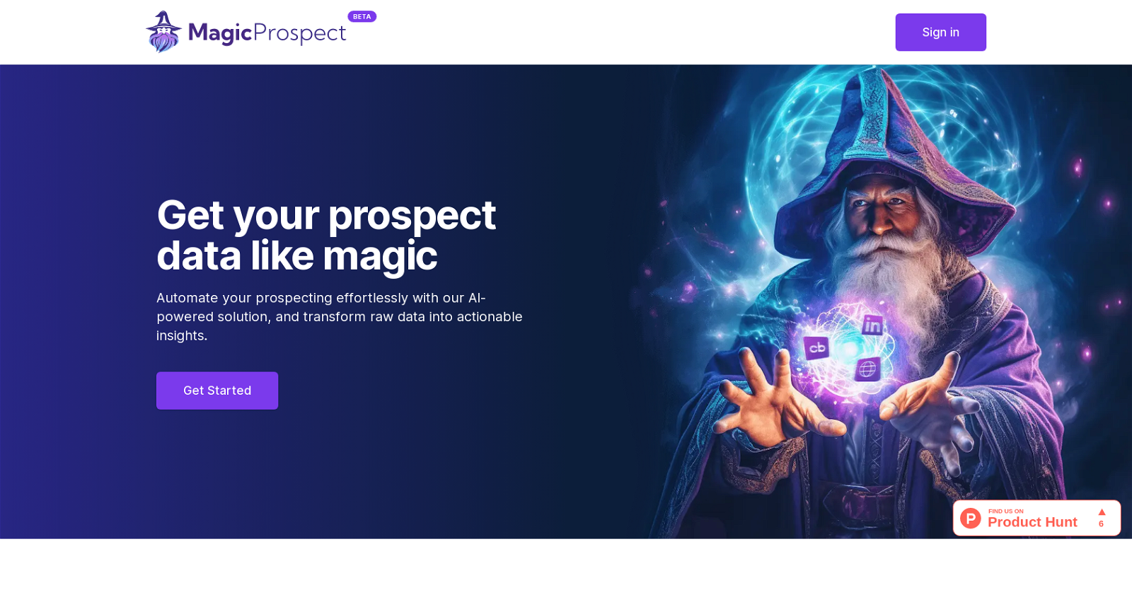 MagicProspect website