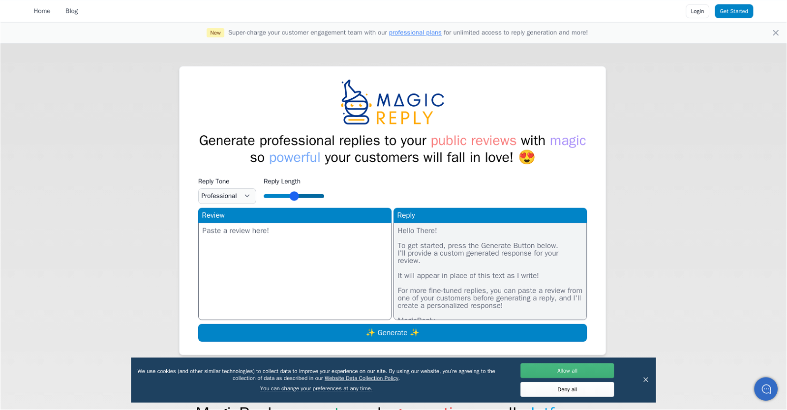 MagicReply  website