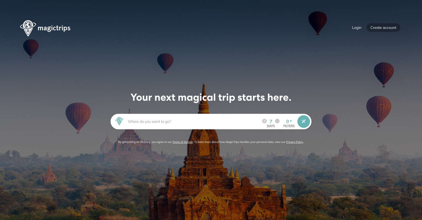MagicTrips website