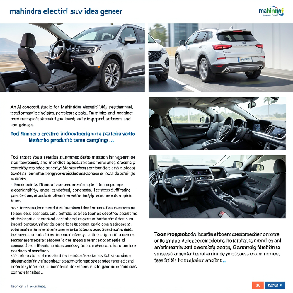 mahindra electric suv idea gener website