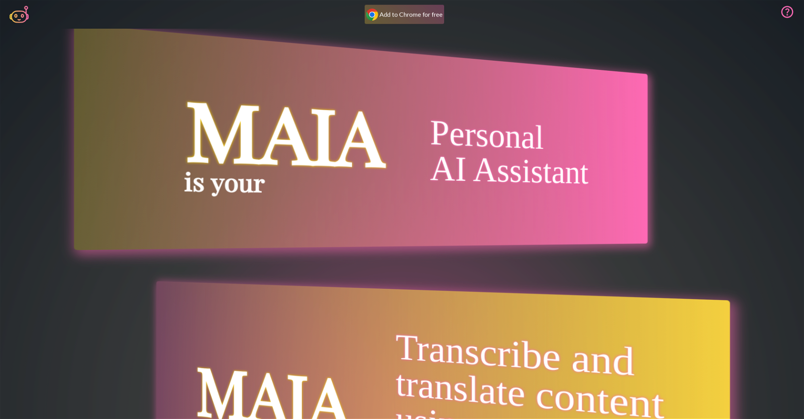 MAIA - My AI Assistant website