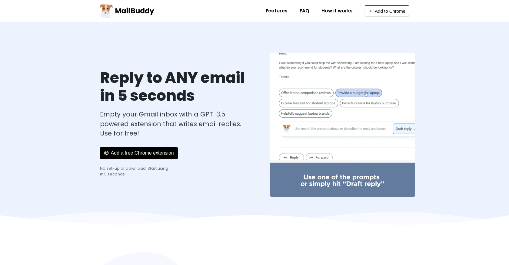 MailBuddy  website