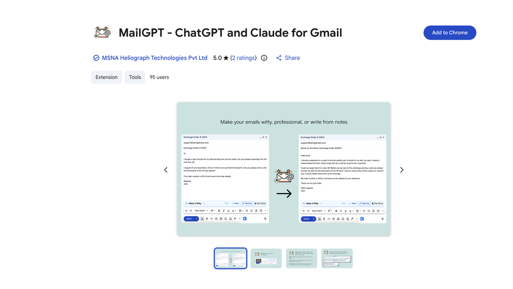 MailGPT website