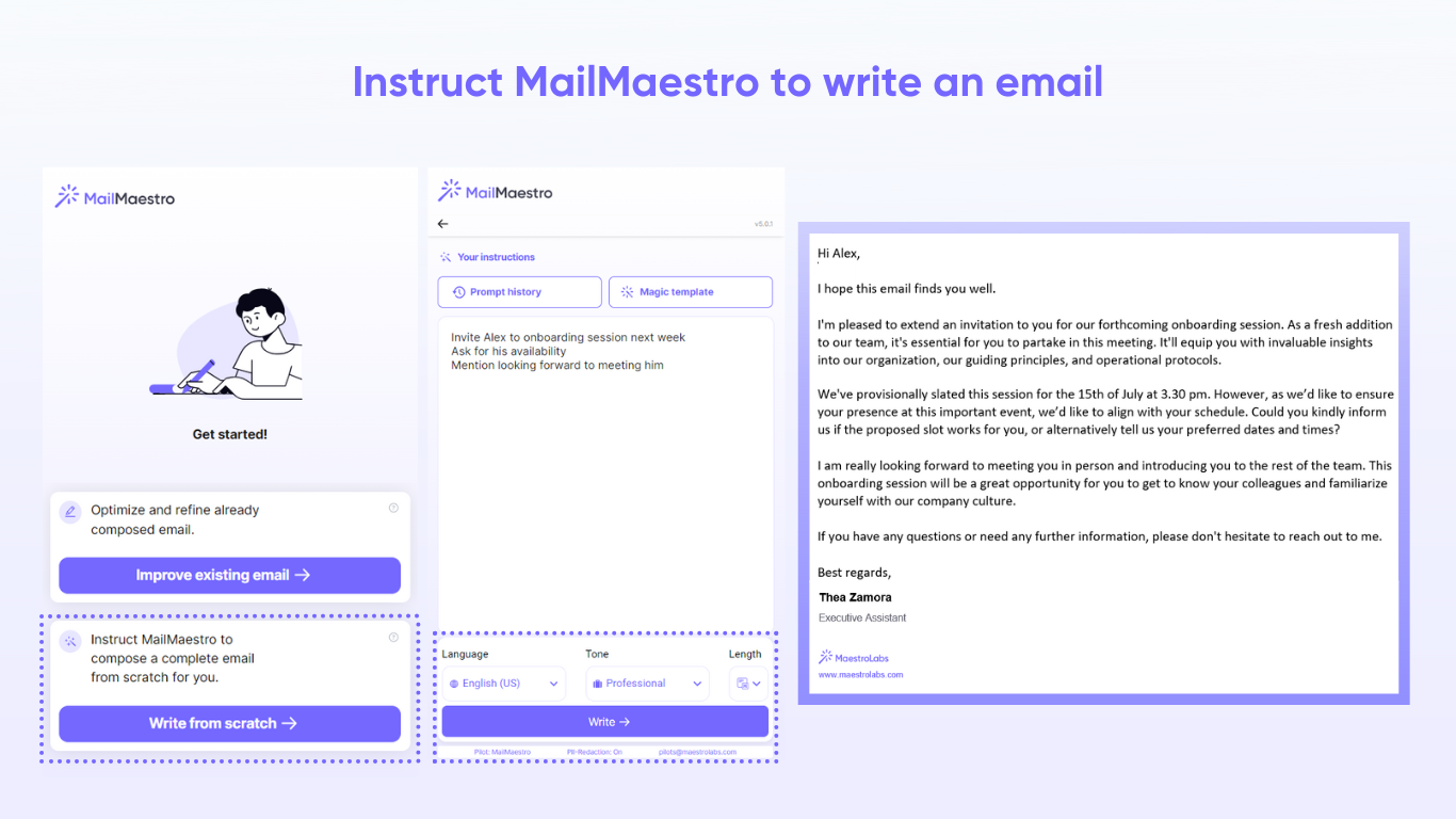 MailMaestro website