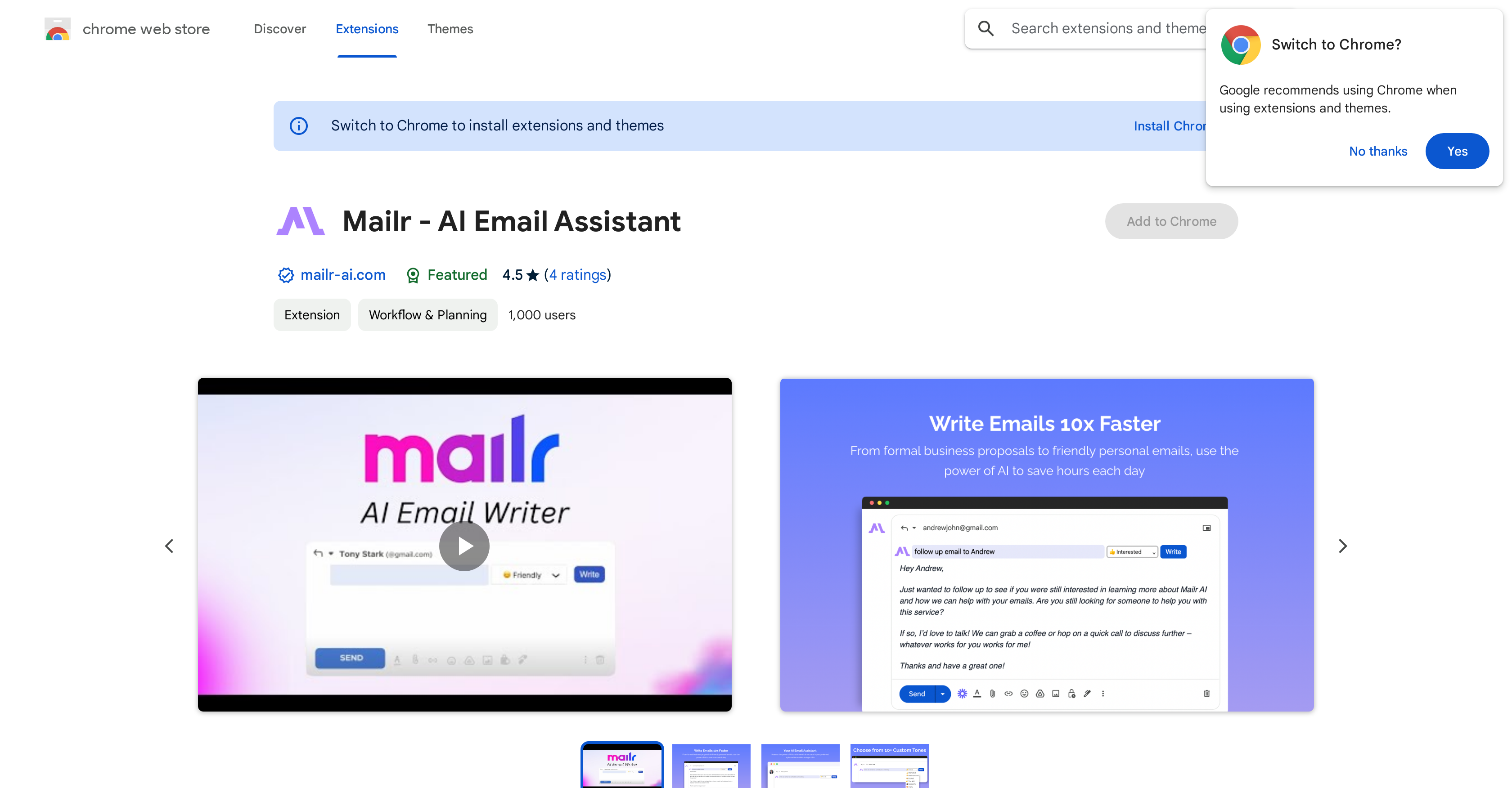 Mailr website