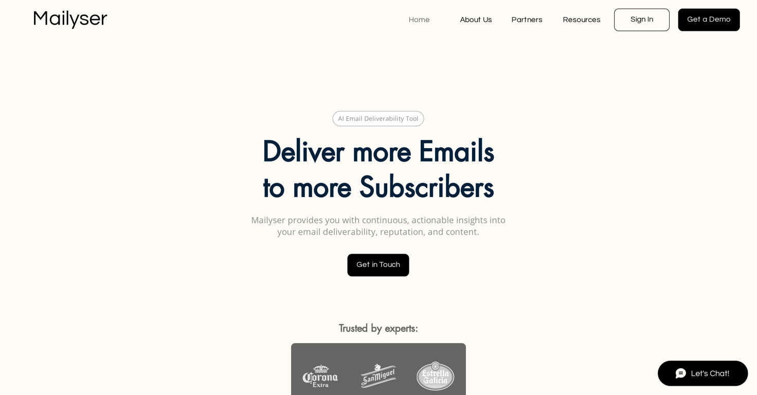 Mailyser website