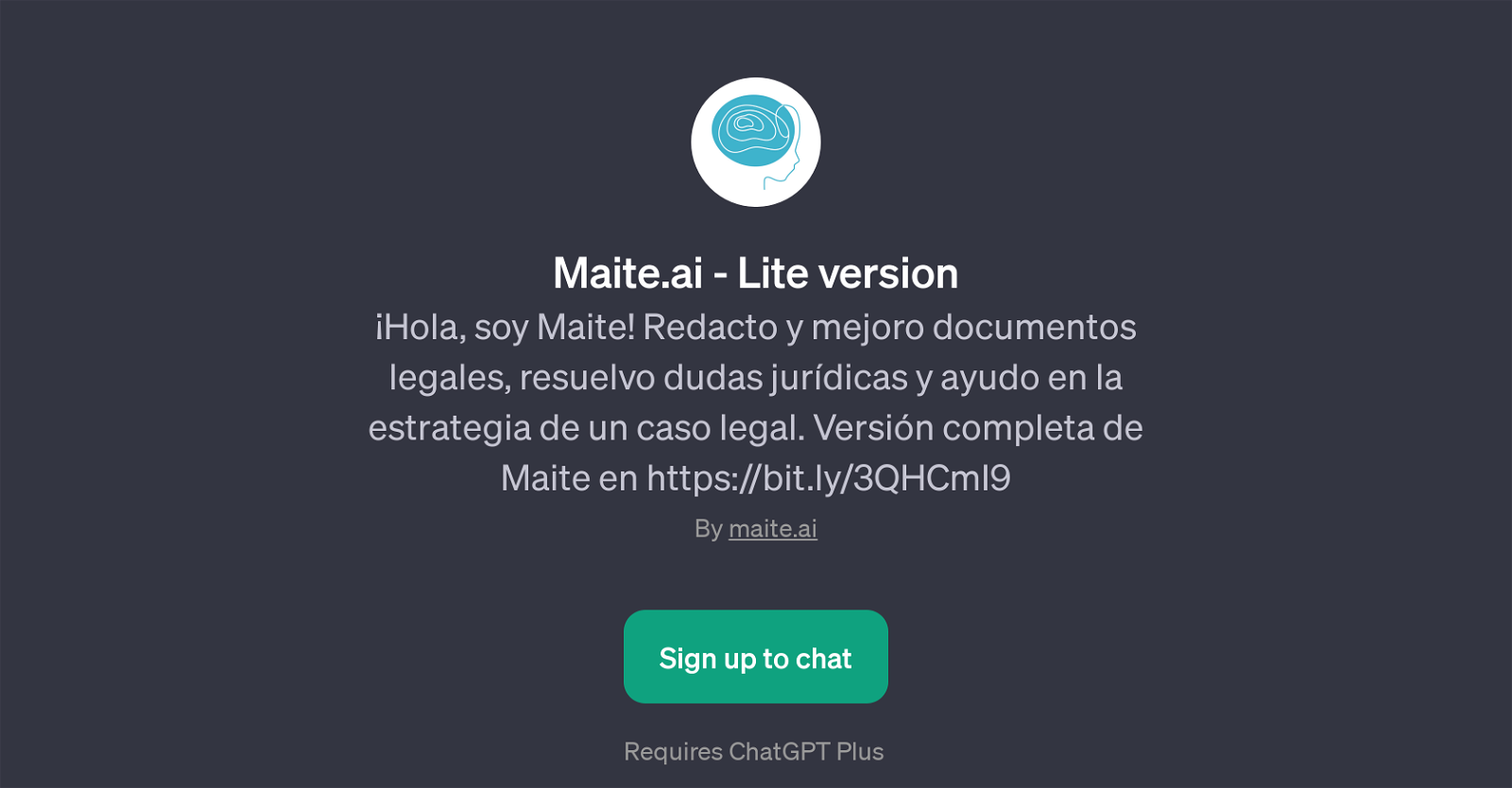 Maite.ai - Lite version website