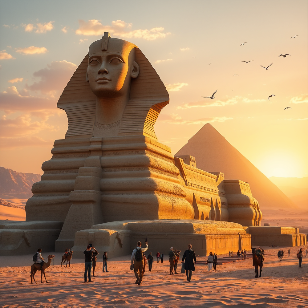 Majestic Photorealistic Monument in a Desert Fantasy website