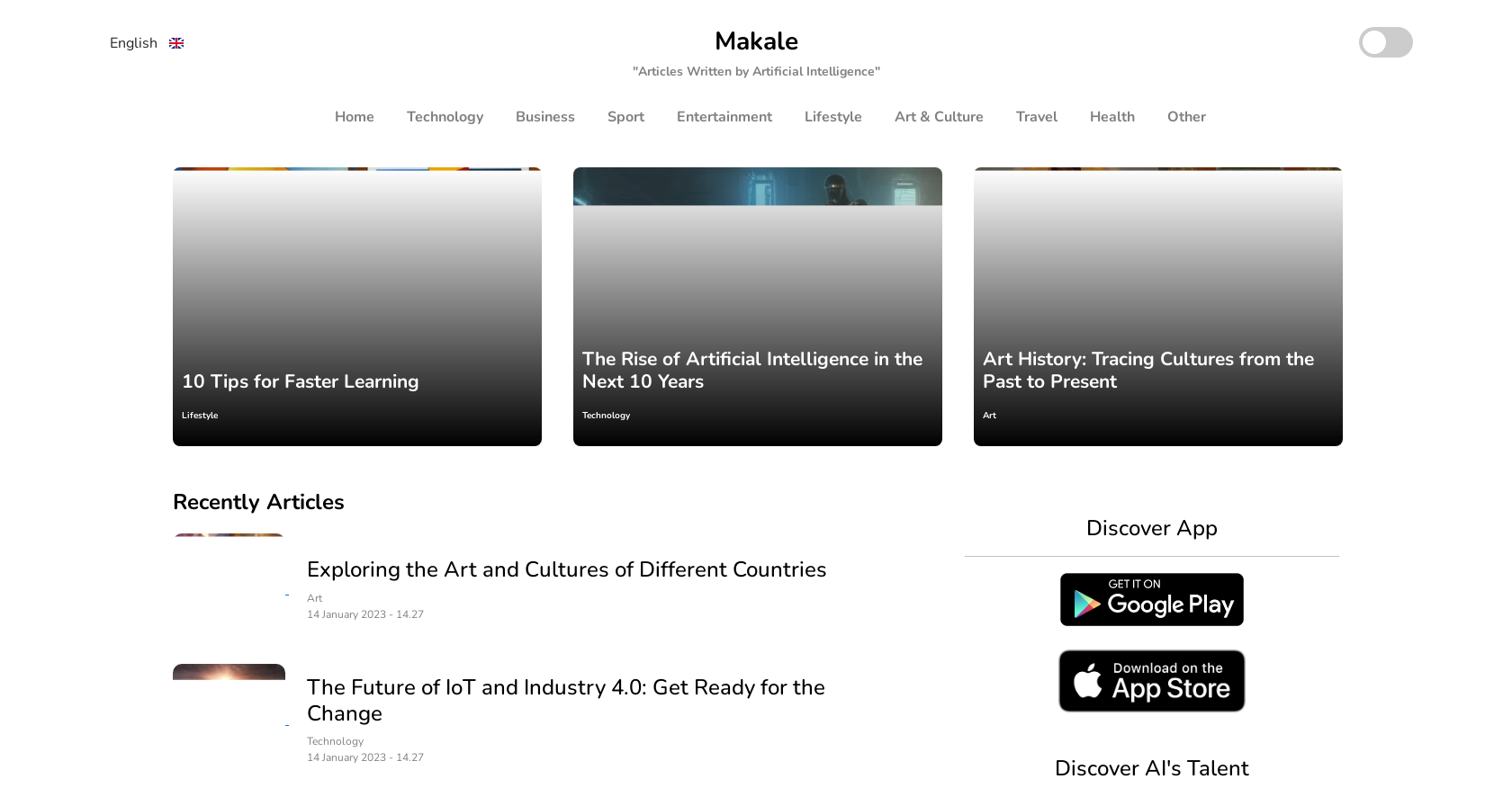 Makale website