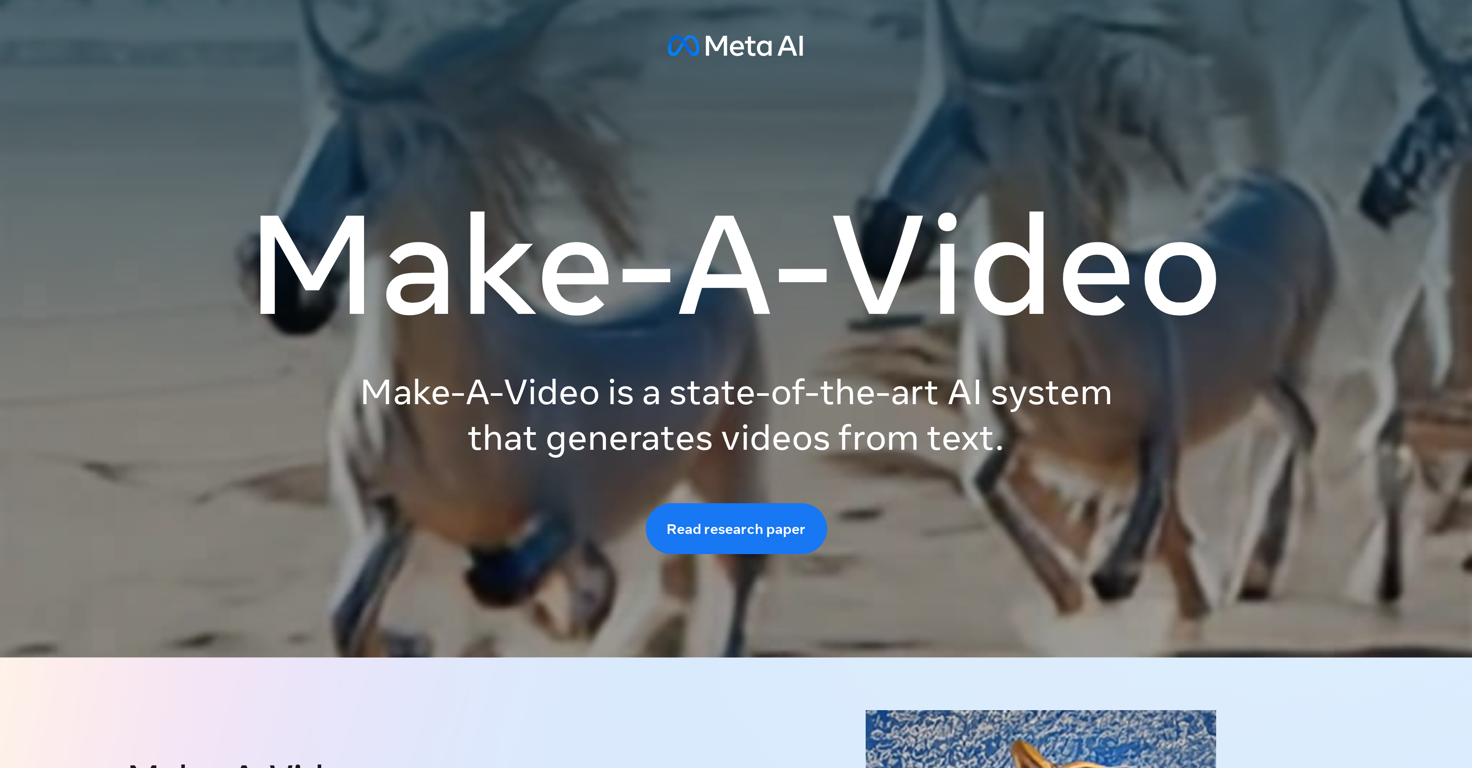 Make-A-Video website