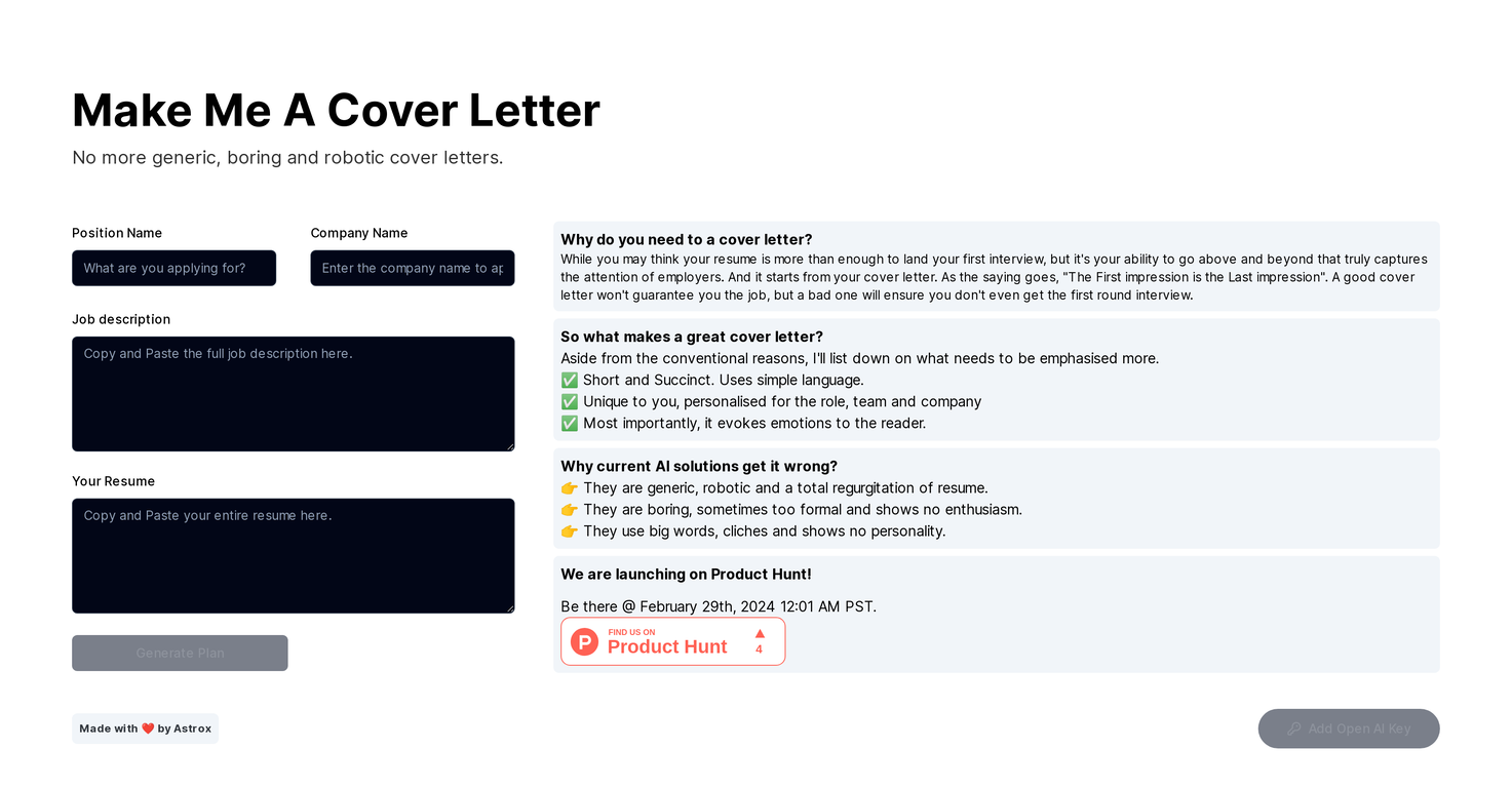 Make Me A Cover Letter website