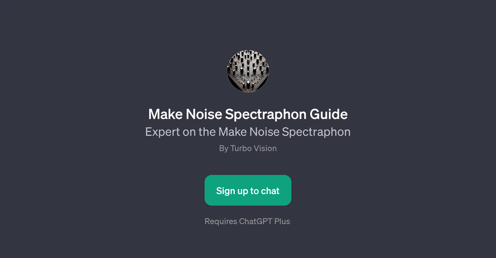 Make Noise Spectraphon Guide website