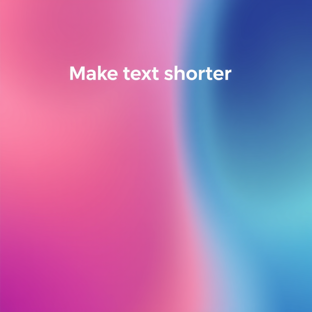 Make text shorter website