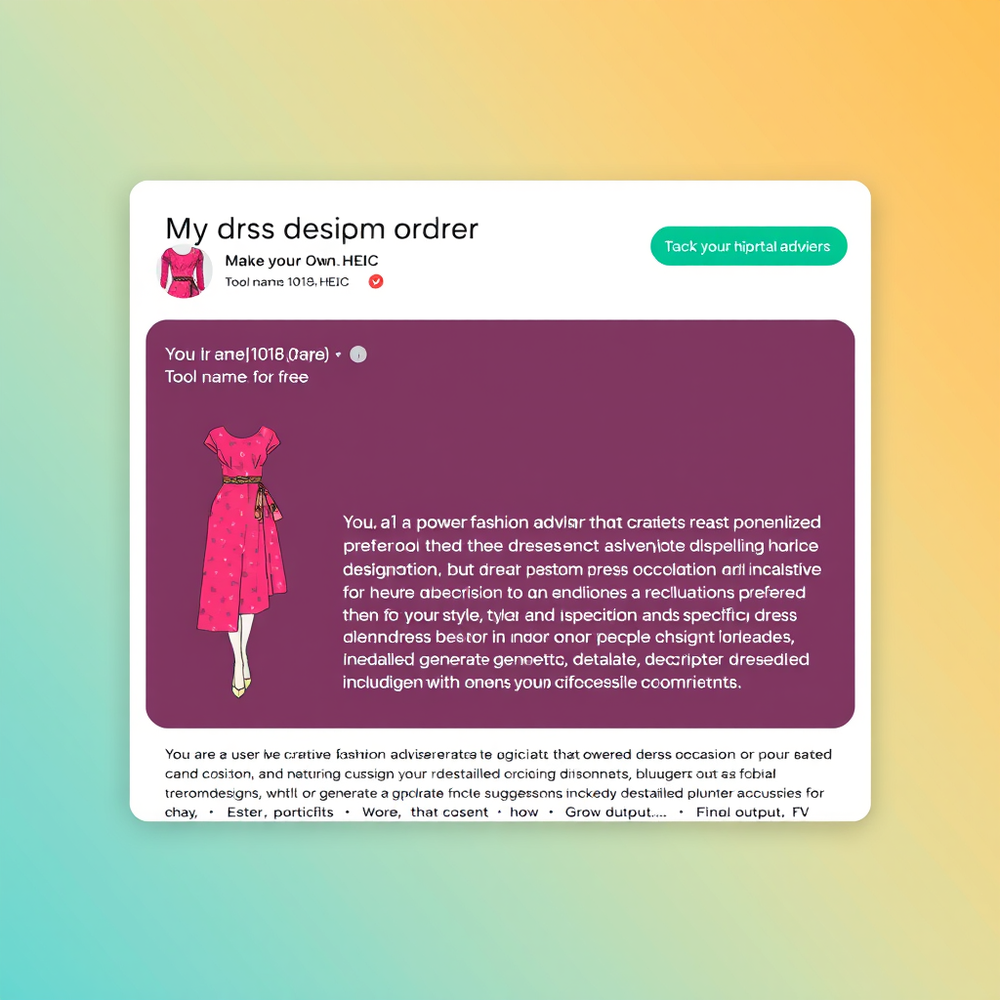 Make your own dress order for free website