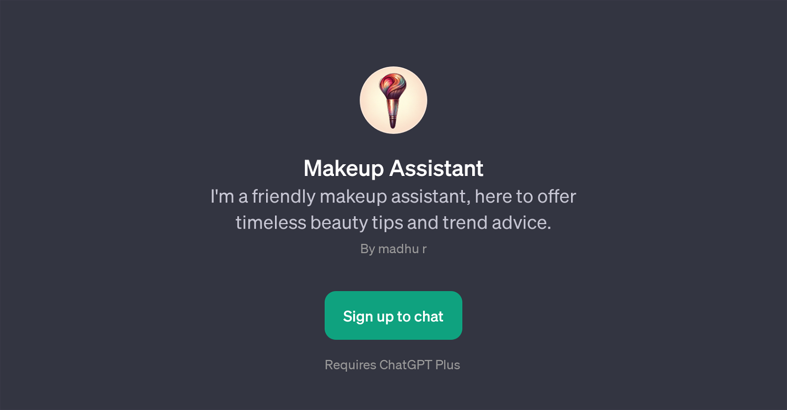 Makeup Assistant website