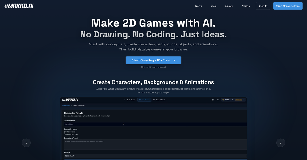 Makko AI website