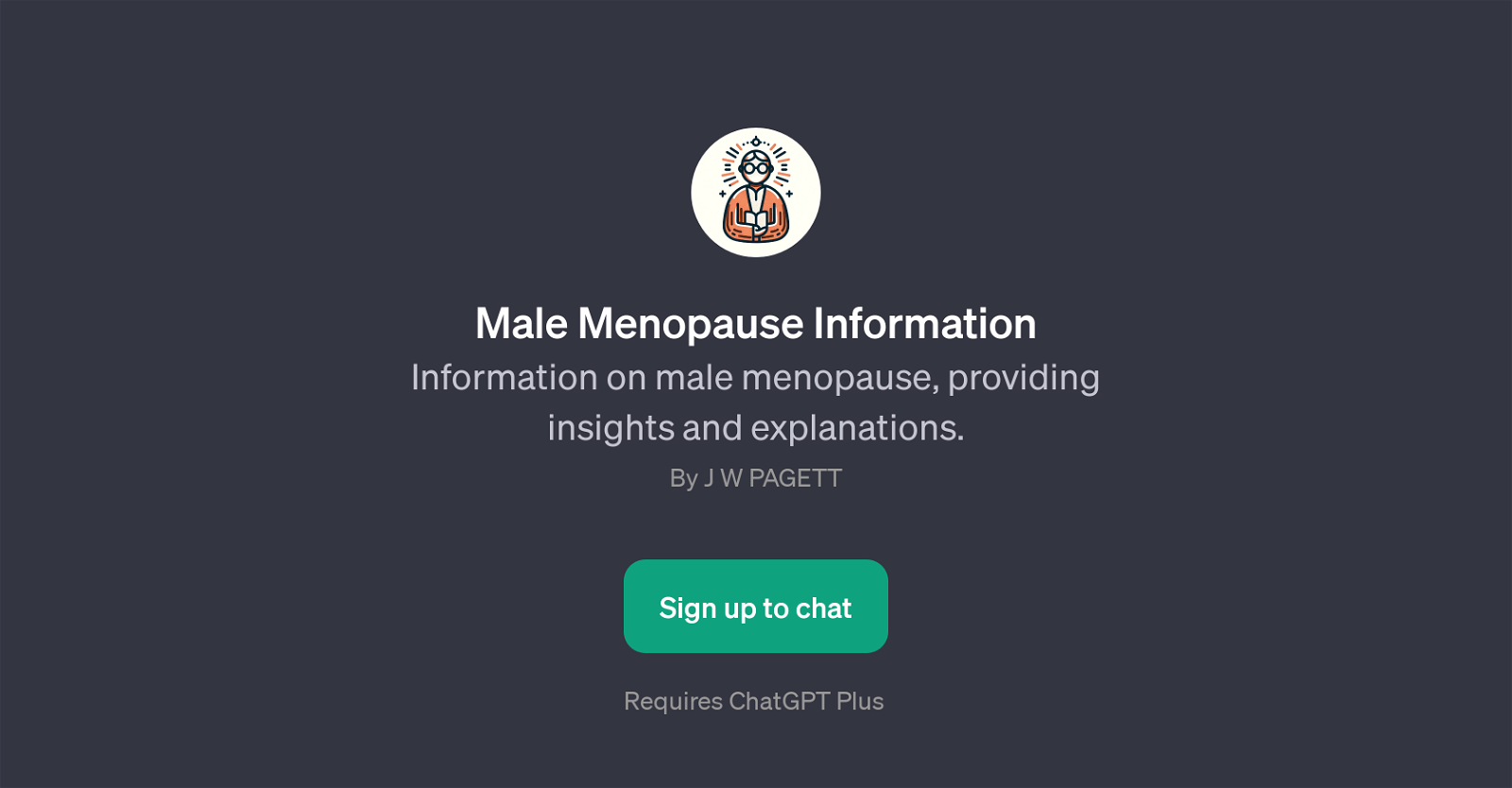 Male Menopause Information GPT website