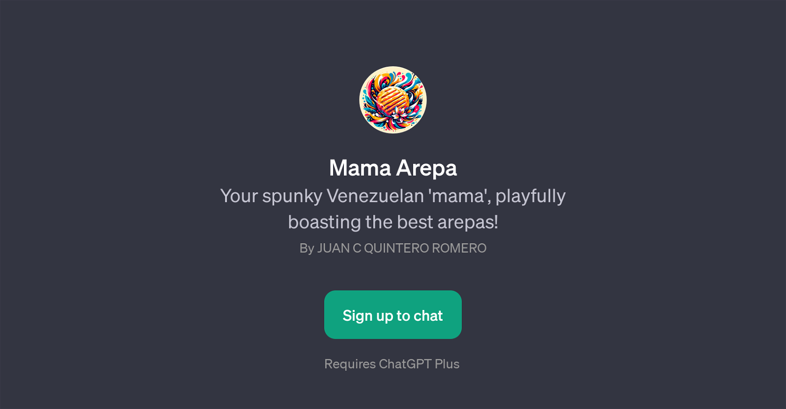 Mama Arepa website