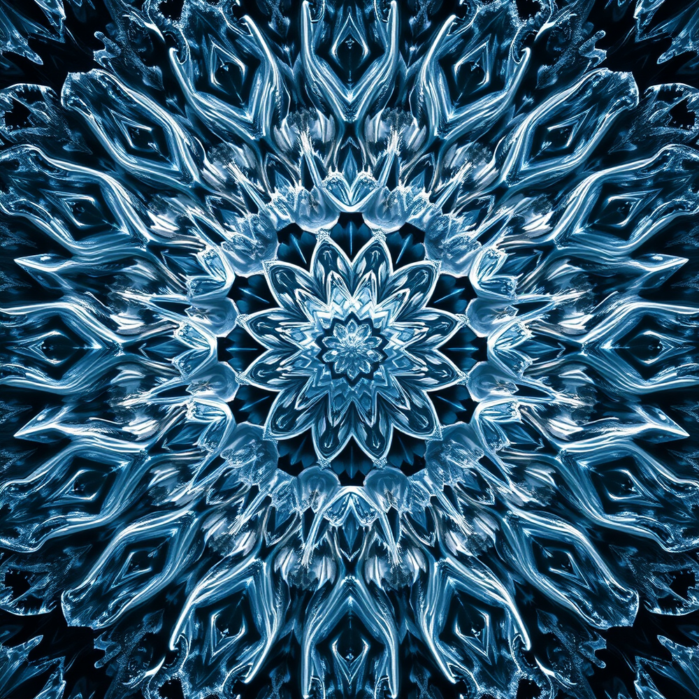 Mandalas and 3D patterns in the form of ice website