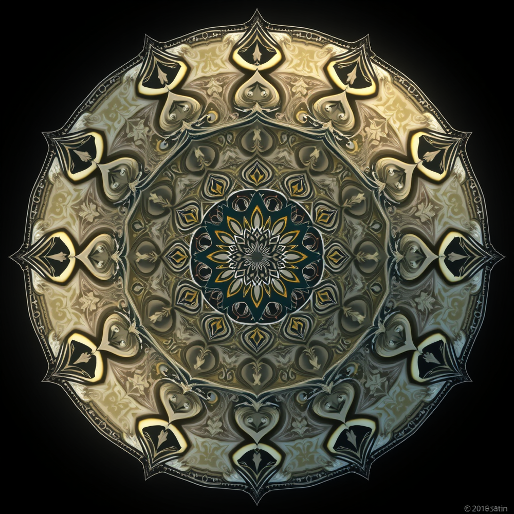 Mandalas and 3D patterns in the form of moon website