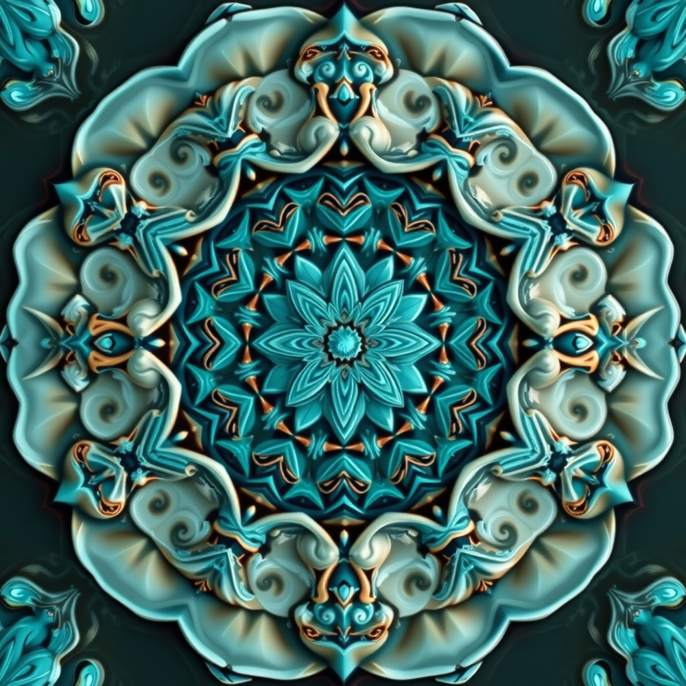 Mandalas and 3D patterns in the form of sea website