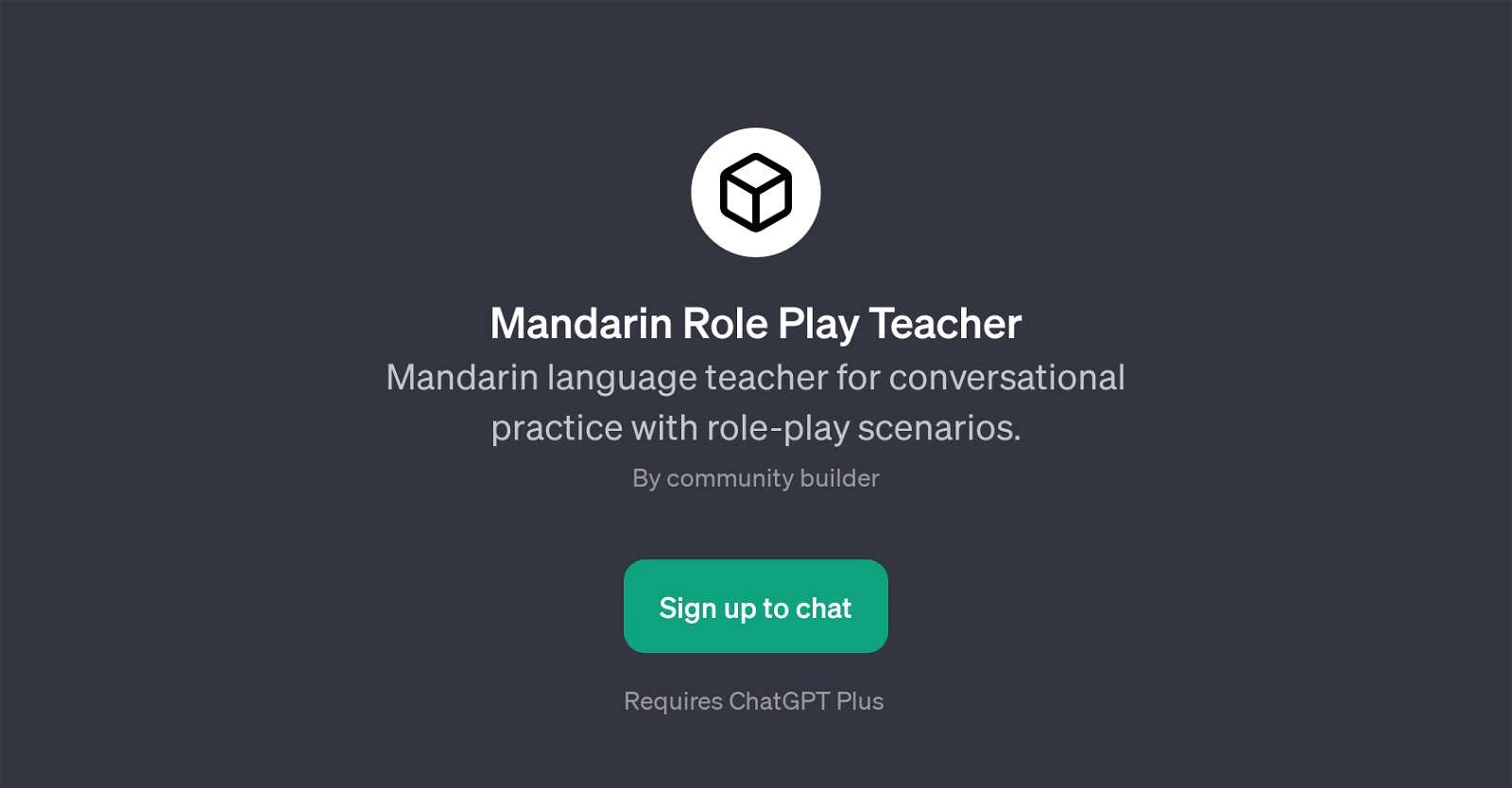 Mandarin Role Play Teacher website