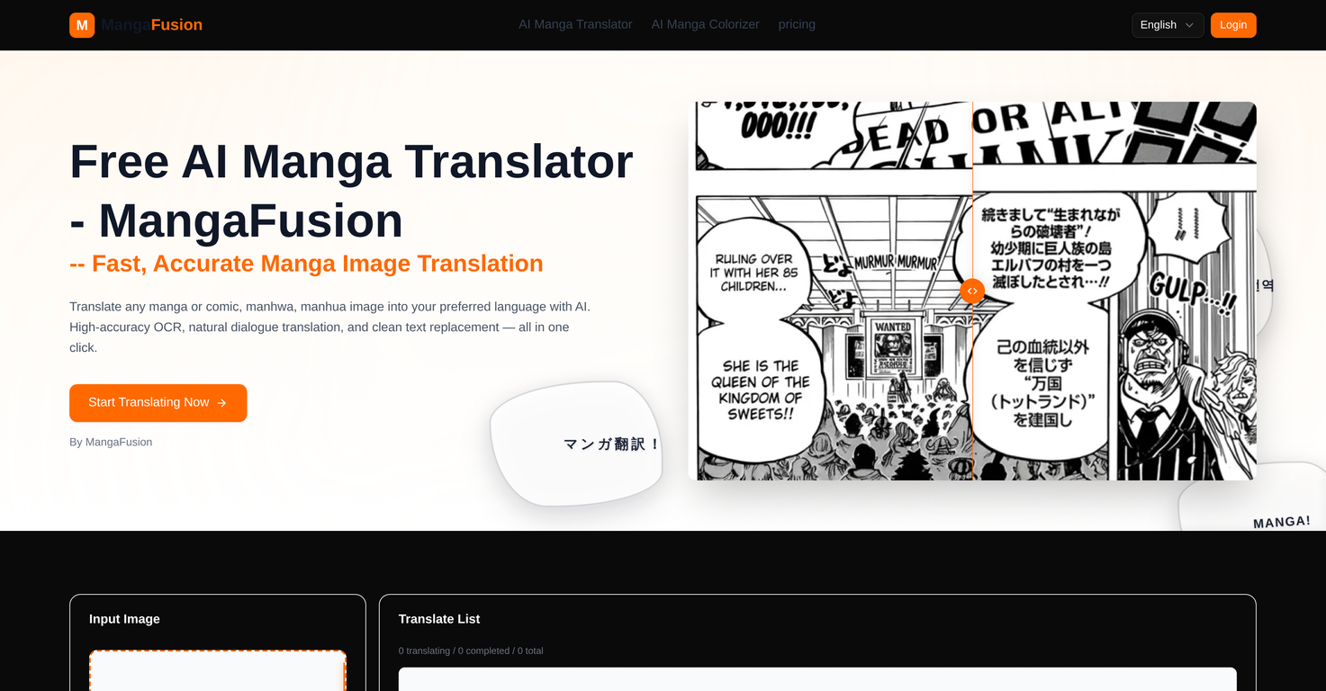 MangaFusion website