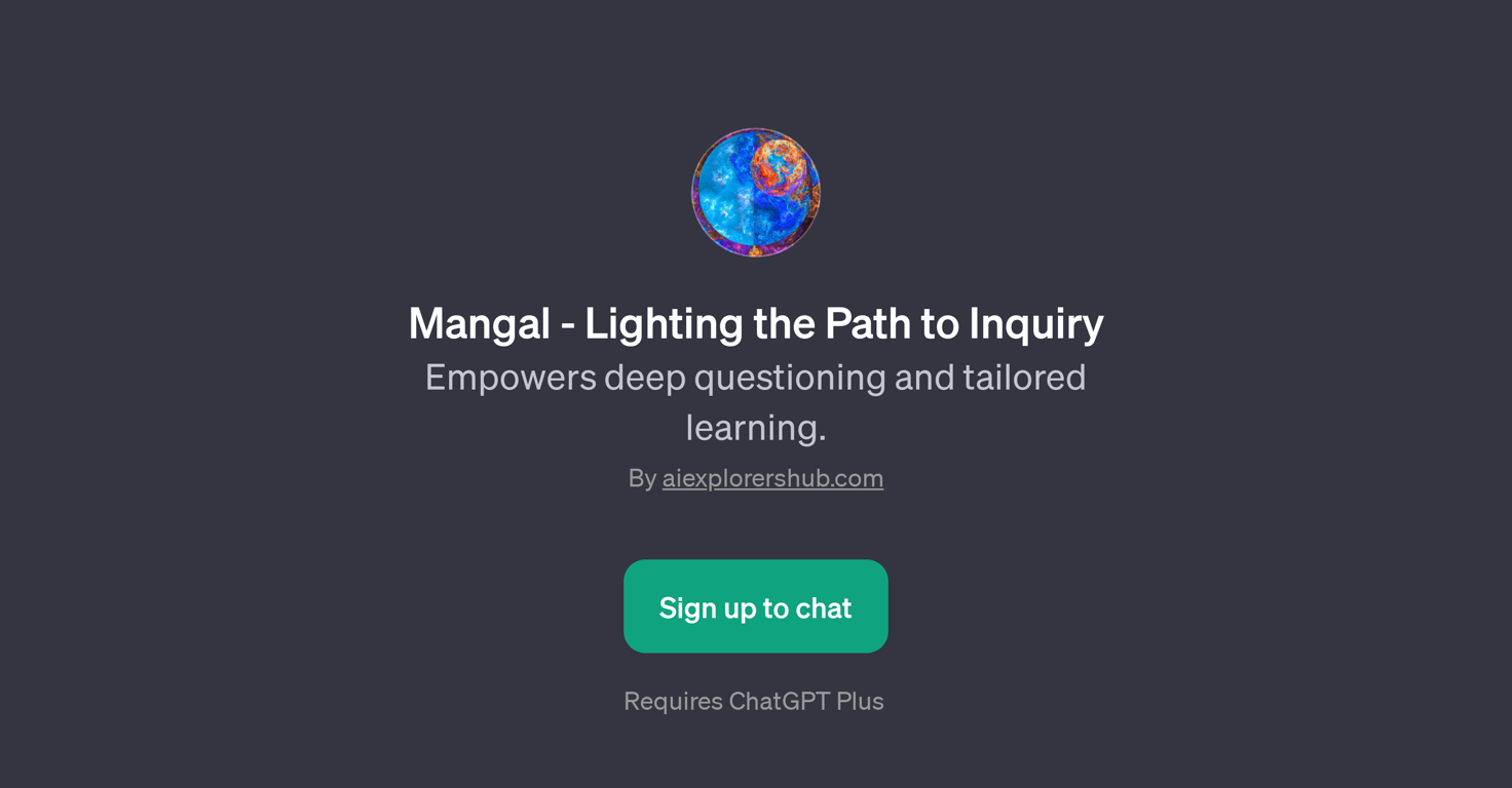 Mangal - Lighting the Path to Inquiry website
