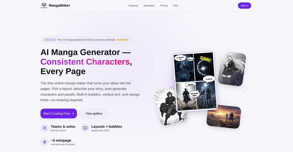 MangaMaker website