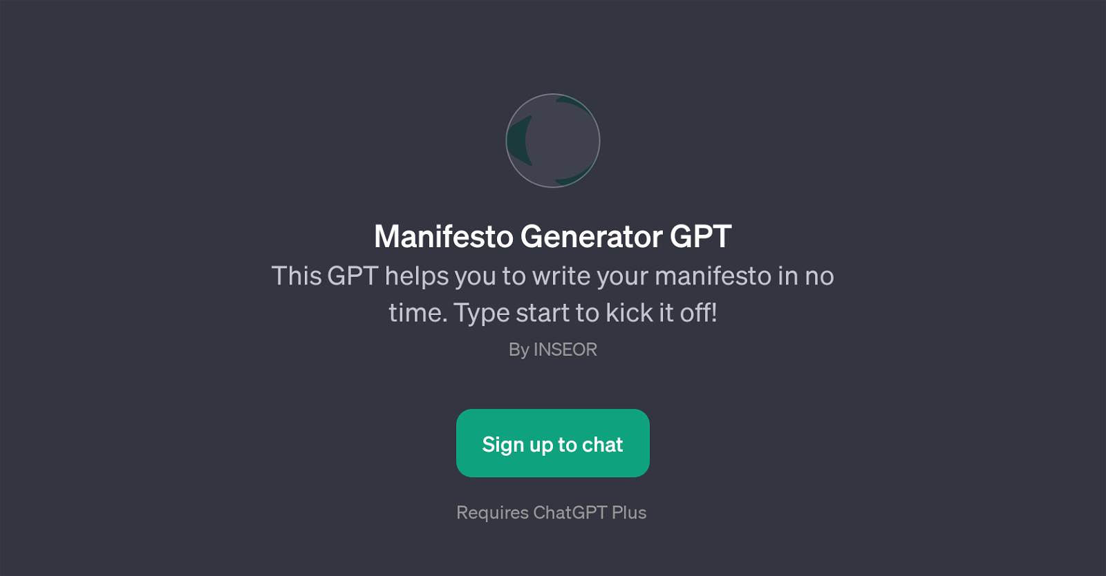 Manifesto Generator GPT website