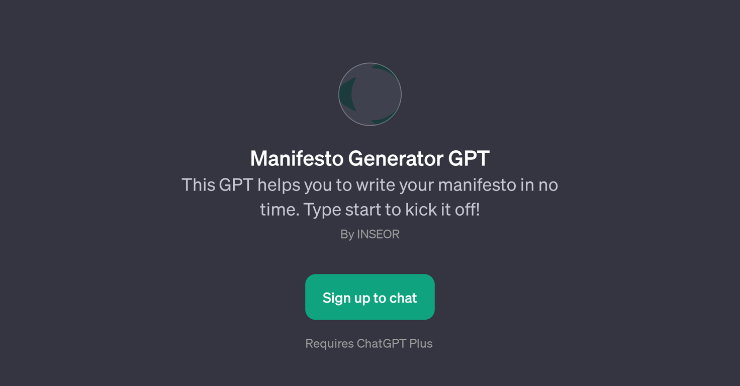 Manifesto Generator GPT website