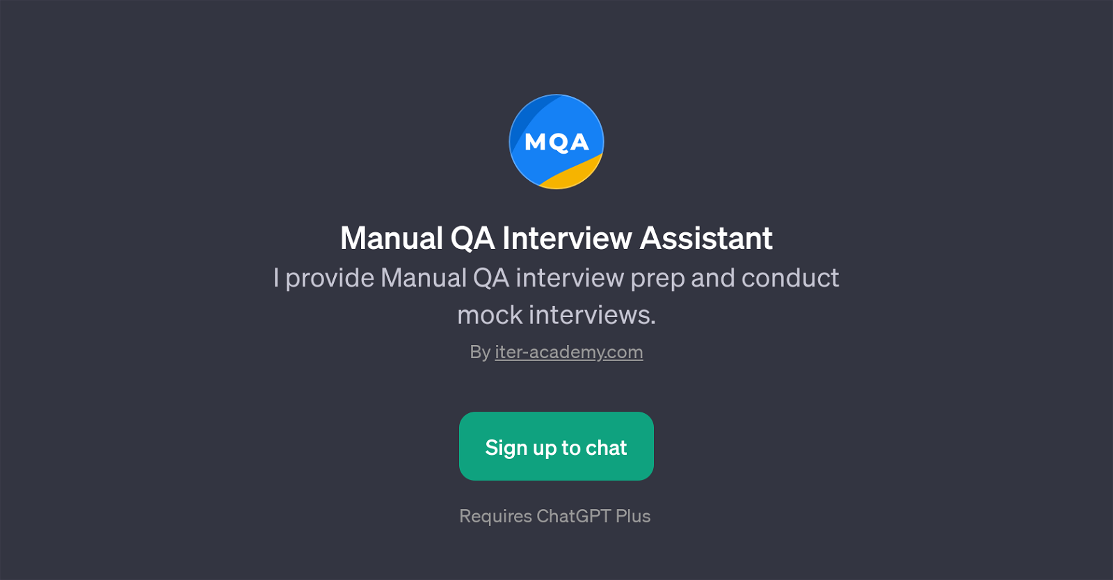 Manual QA Interview Assistant website