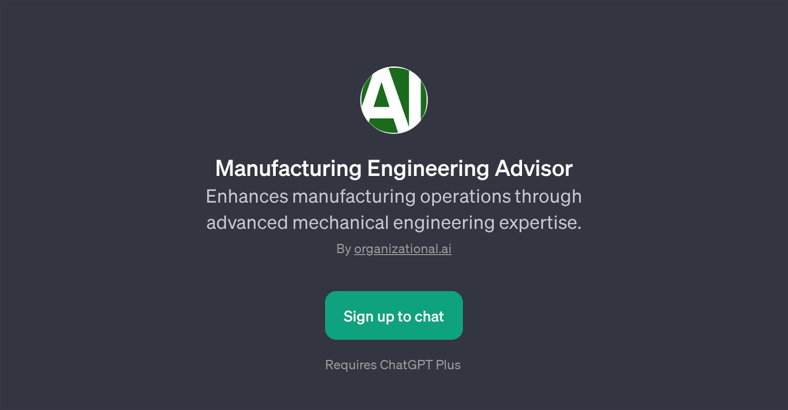 Manufacturing Engineering Advisor website