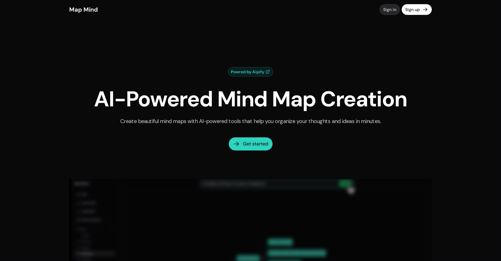 MapMindAI website