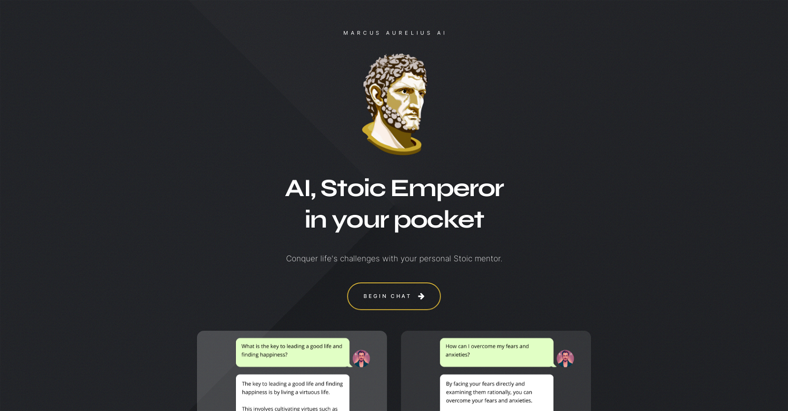 Marcus Aurelius AI website