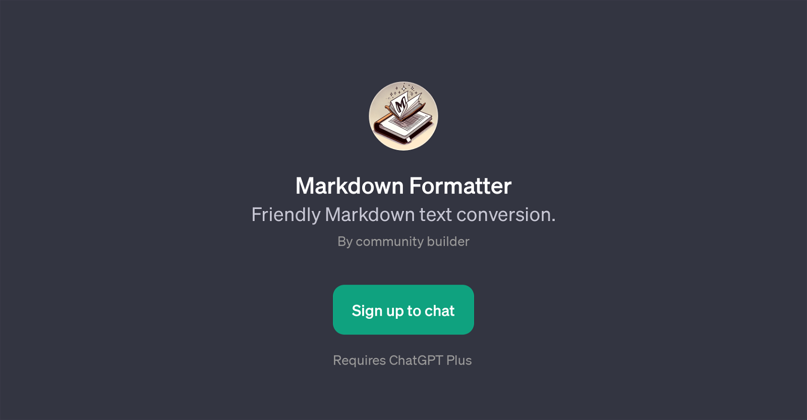 Markdown Formatter website