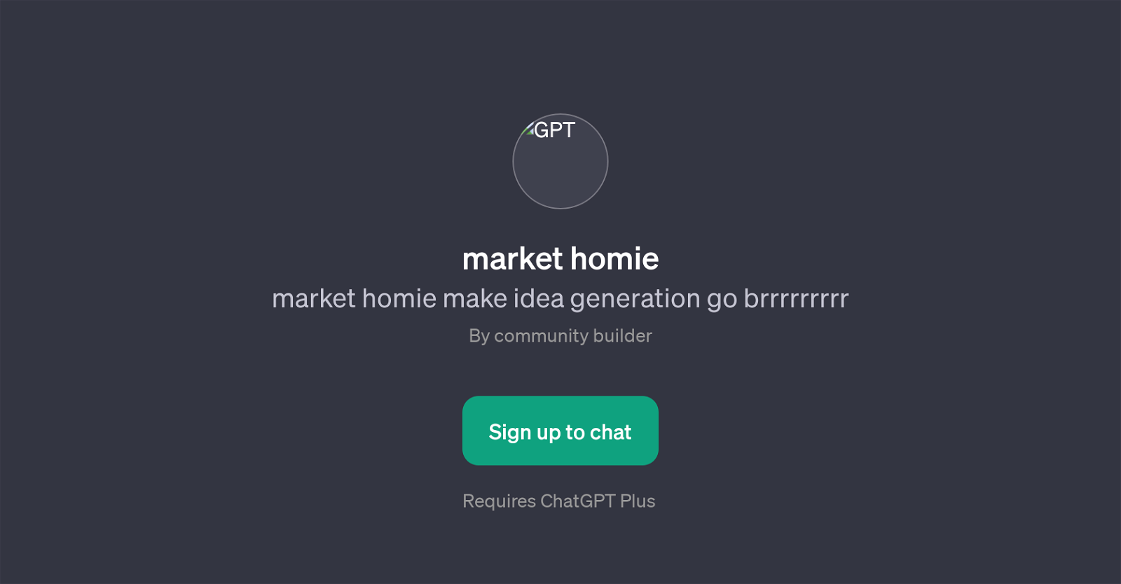 Market Homie website