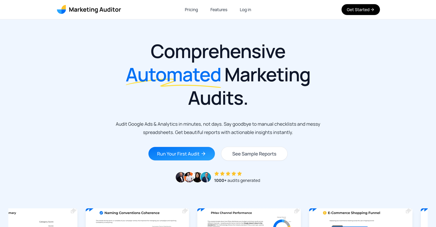 Marketing Auditor website