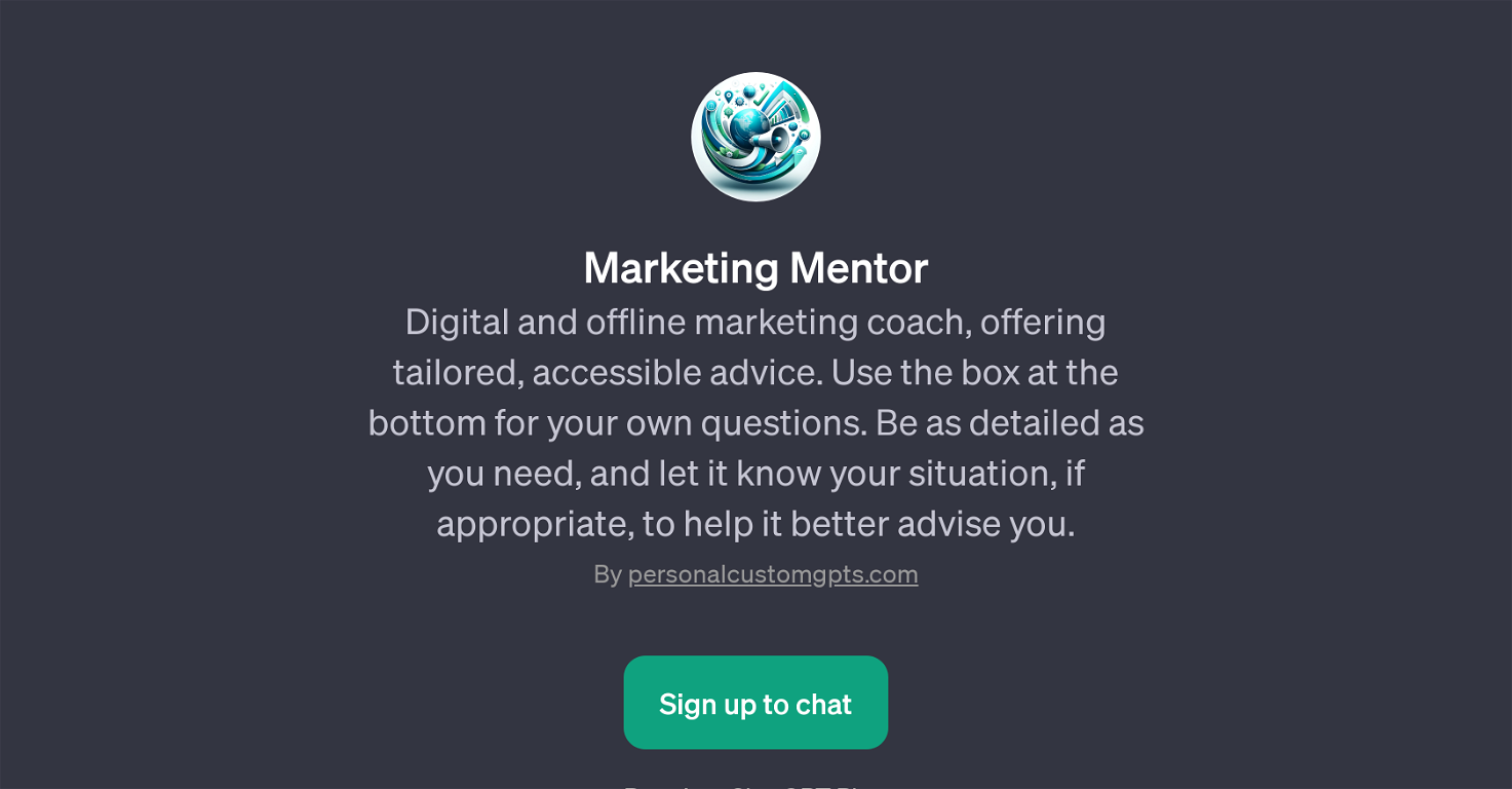 Marketing Mentor website