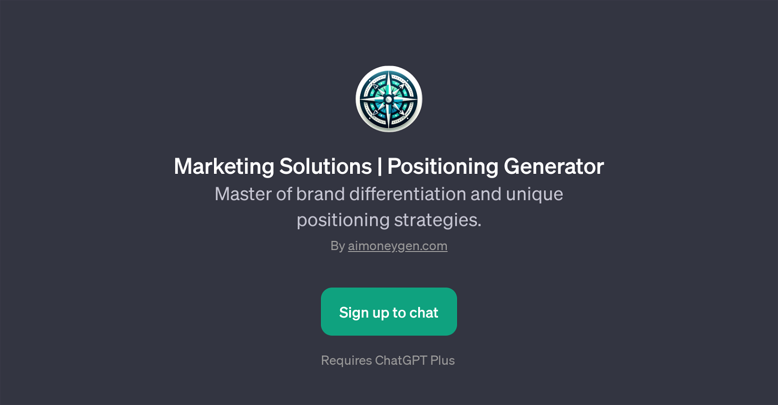 Marketing Solutions | Positioning Generator website