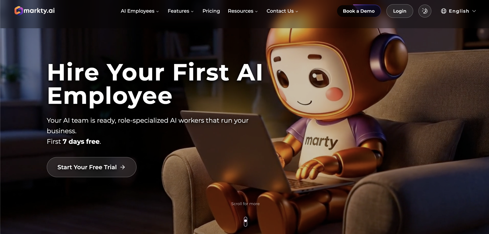 Markty AI website