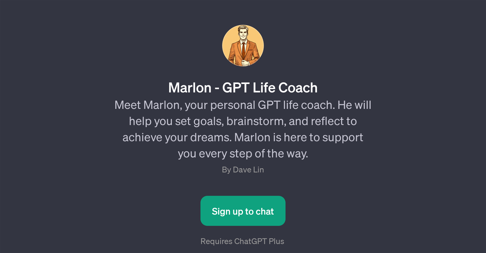 Marlon - GPT Life Coach website