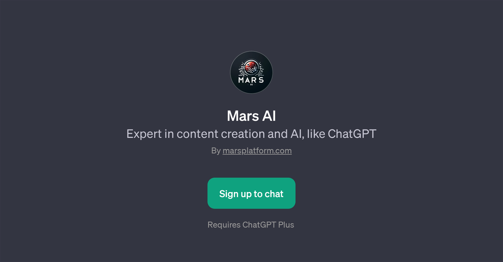 Mars AI website