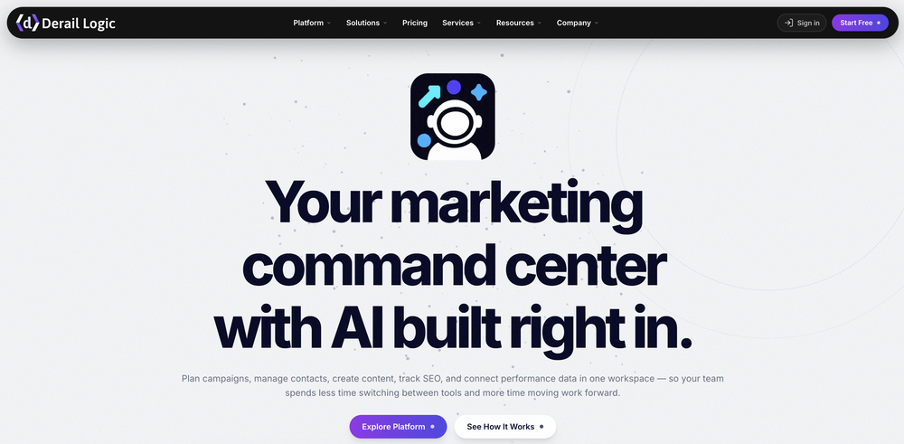 MartechAI by Derail Logic website