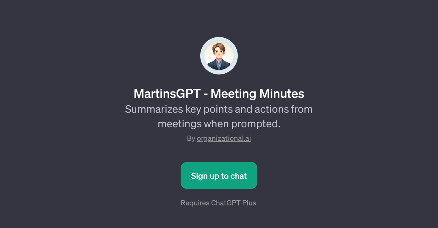 MartinsGPT - Meeting Minutes website