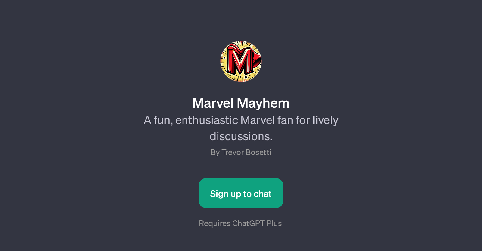 Marvel Mayhem website